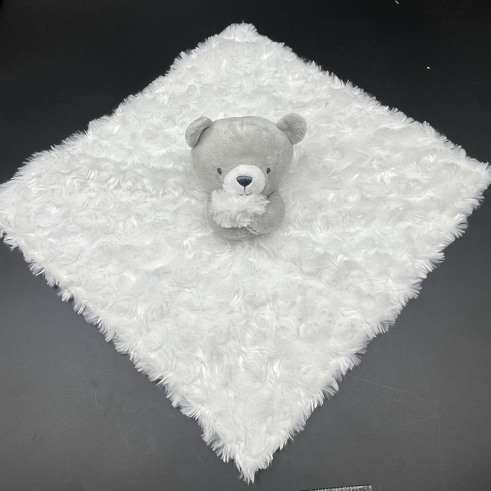 Just One You Gray Bear White‎ Swirl Baby Security Blanket Bear Moon Star 2022